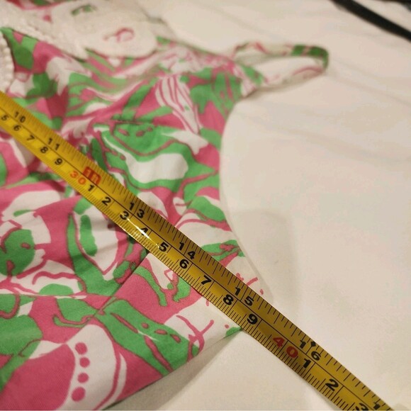 LILLY PULITZER Annabelle Floral Halter Top Tank Women's 2 Pink/Green Resortwear - Picture 6 of 10